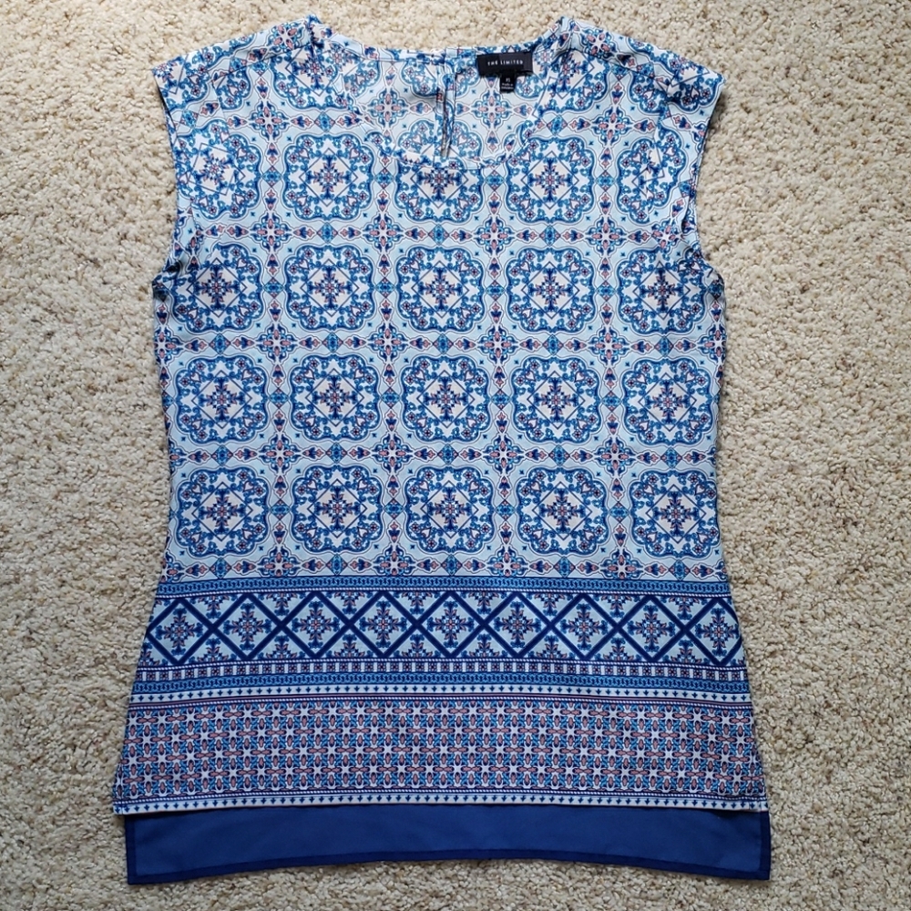 The Limited Blue Patterned Top